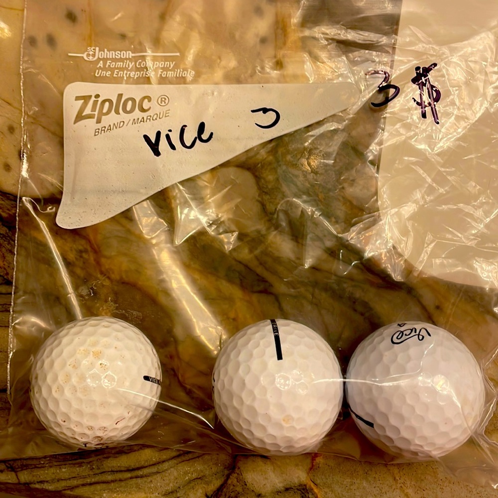 3 vice golf balls really good condition